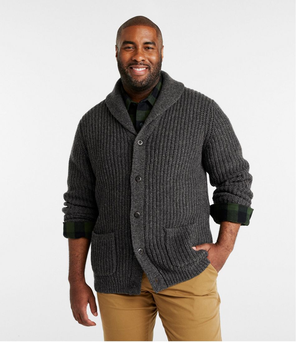 Men's L.L.Bean Classic Ragg Wool Sweater, Cardigan - Image 4