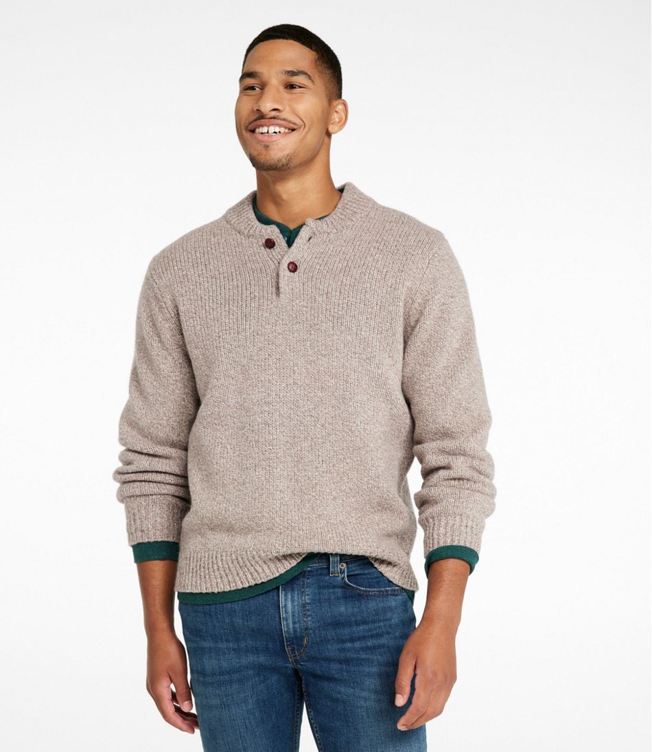 Men's L.L.Bean Classic Ragg Wool Sweater, Henley - Image 2