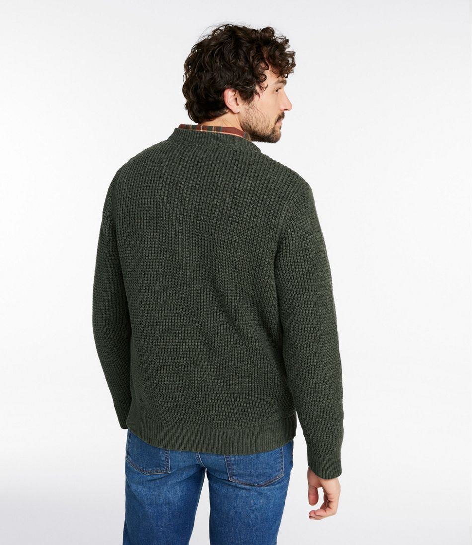 Men's L.L.Bean Organic Cotton Waffle Sweater, Henley - Image 3