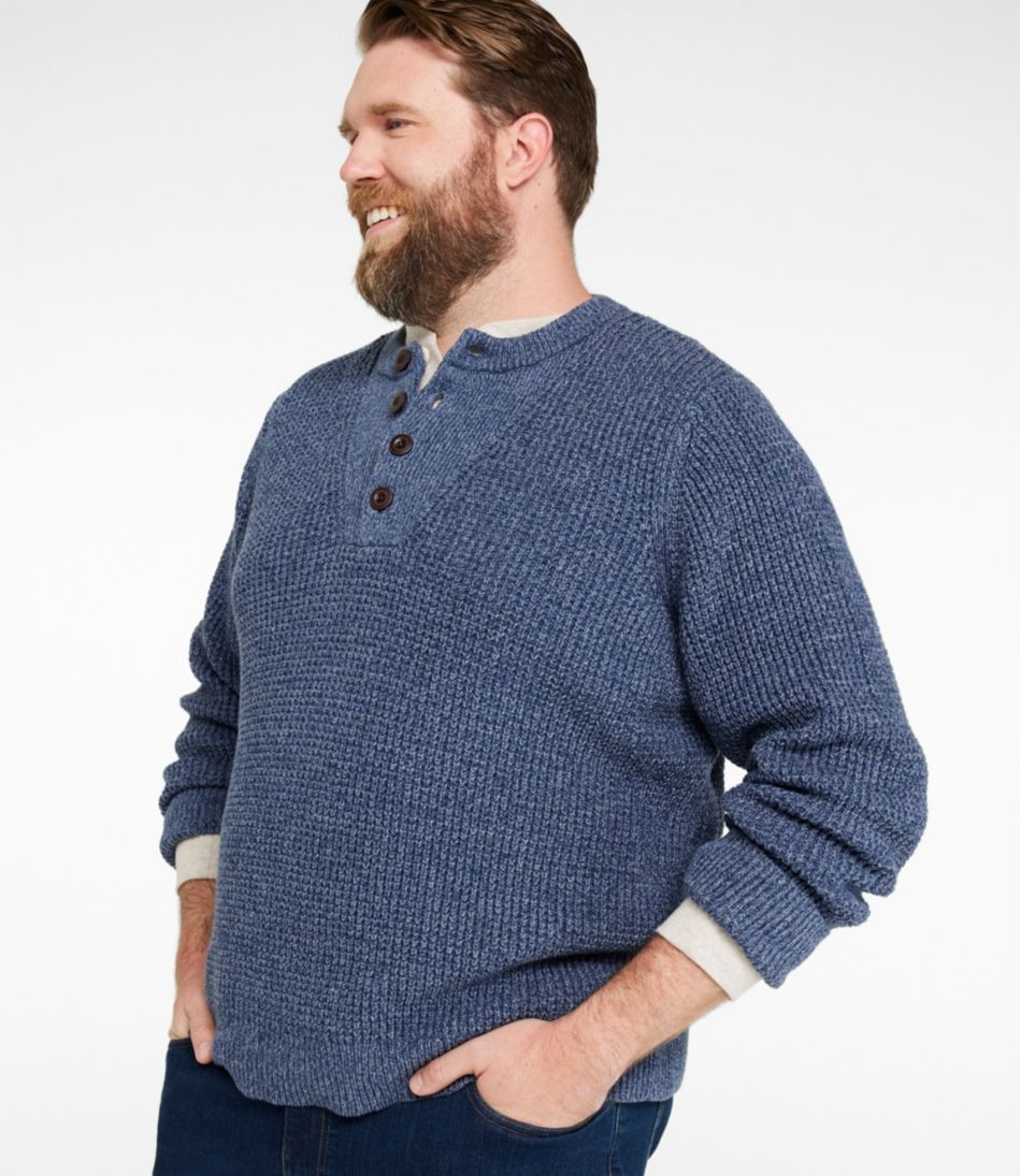 Men's L.L.Bean Organic Cotton Waffle Sweater, Henley - Image 4
