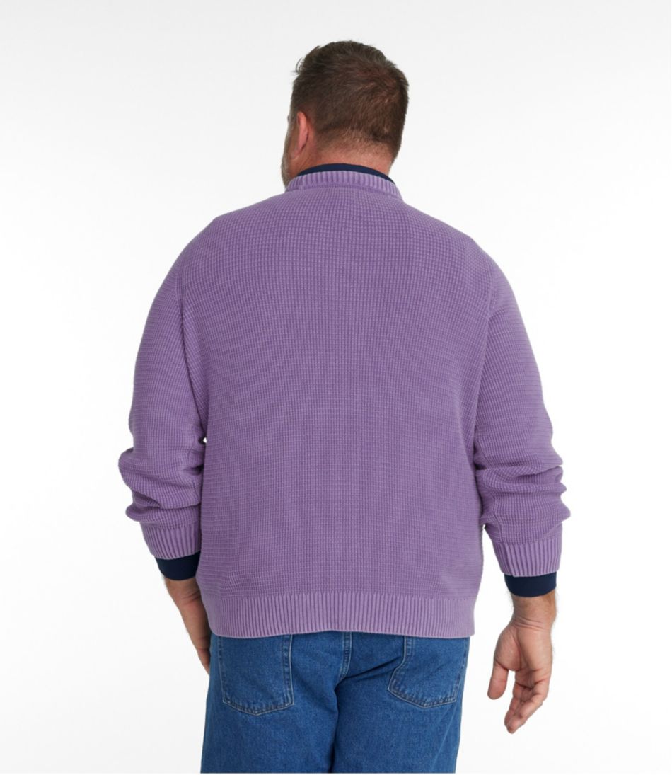 Men's Sunwashed Textured Cotton Sweater, Crewneck - Image 5