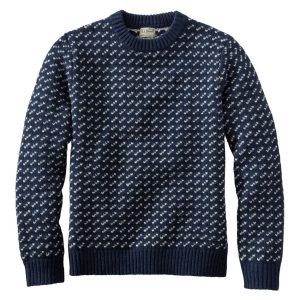 Men's Bean's Classic Ragg Wool Sweater, Crewneck, Bird's-Eye