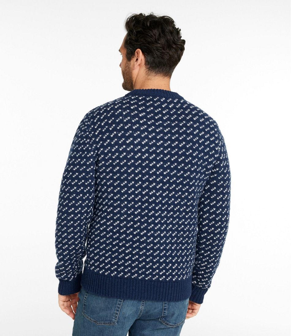 Men's Bean's Classic Ragg Wool Sweater, Crewneck, Bird's-Eye - Image 3