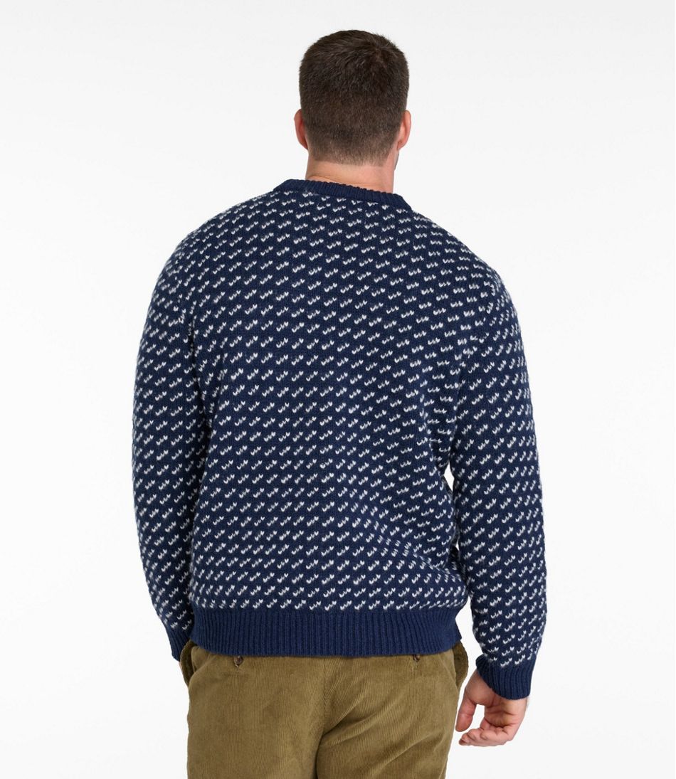 Men's Bean's Classic Ragg Wool Sweater, Crewneck, Bird's-Eye - Image 5