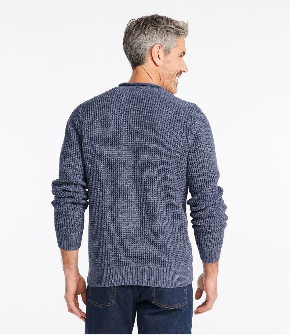 Men's L.L.Bean Organic Cotton Waffle Sweater, Rollneck Crew - Image 3
