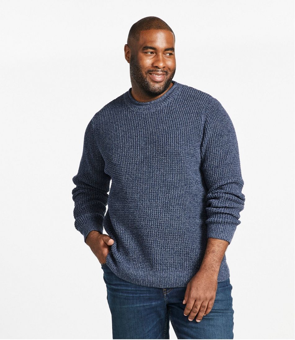 Men's L.L.Bean Organic Cotton Waffle Sweater, Rollneck Crew - Image 4