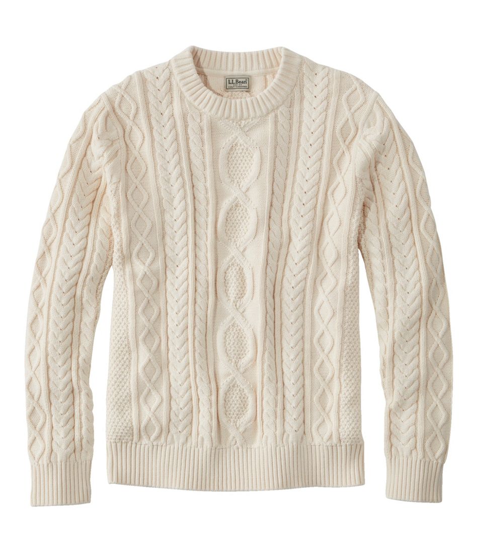 Men's Bean's Heritage Soft Cotton Fisherman Sweater, Crewneck