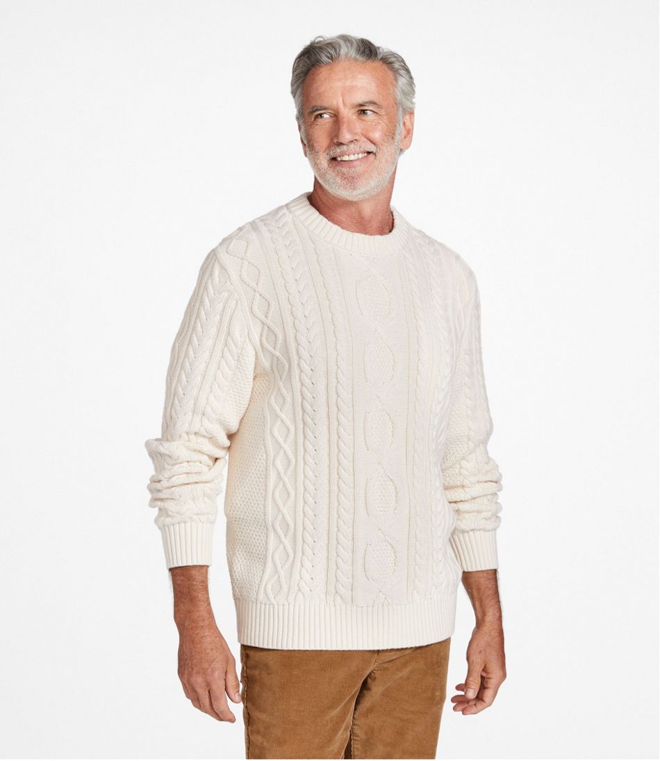 Men's Bean's Heritage Soft Cotton Fisherman Sweater, Crewneck - Image 2