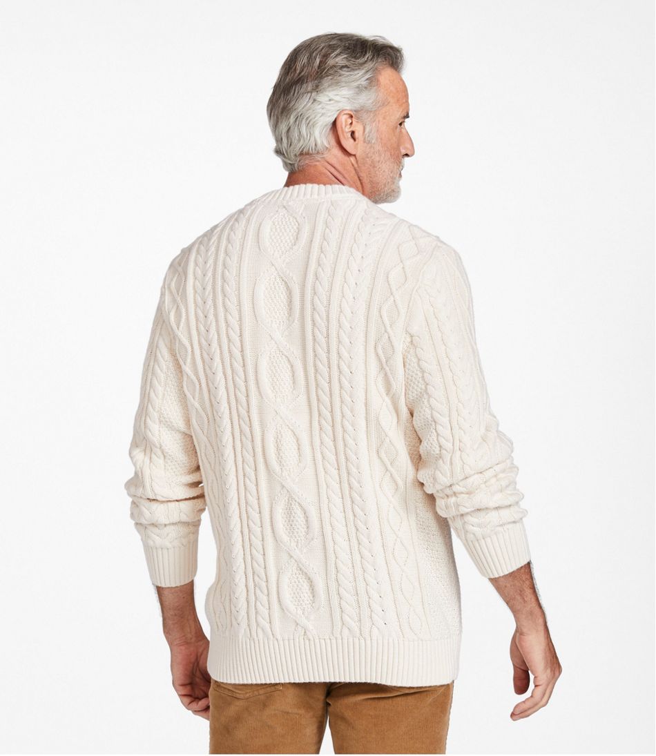Men's Bean's Heritage Soft Cotton Fisherman Sweater, Crewneck - Image 3