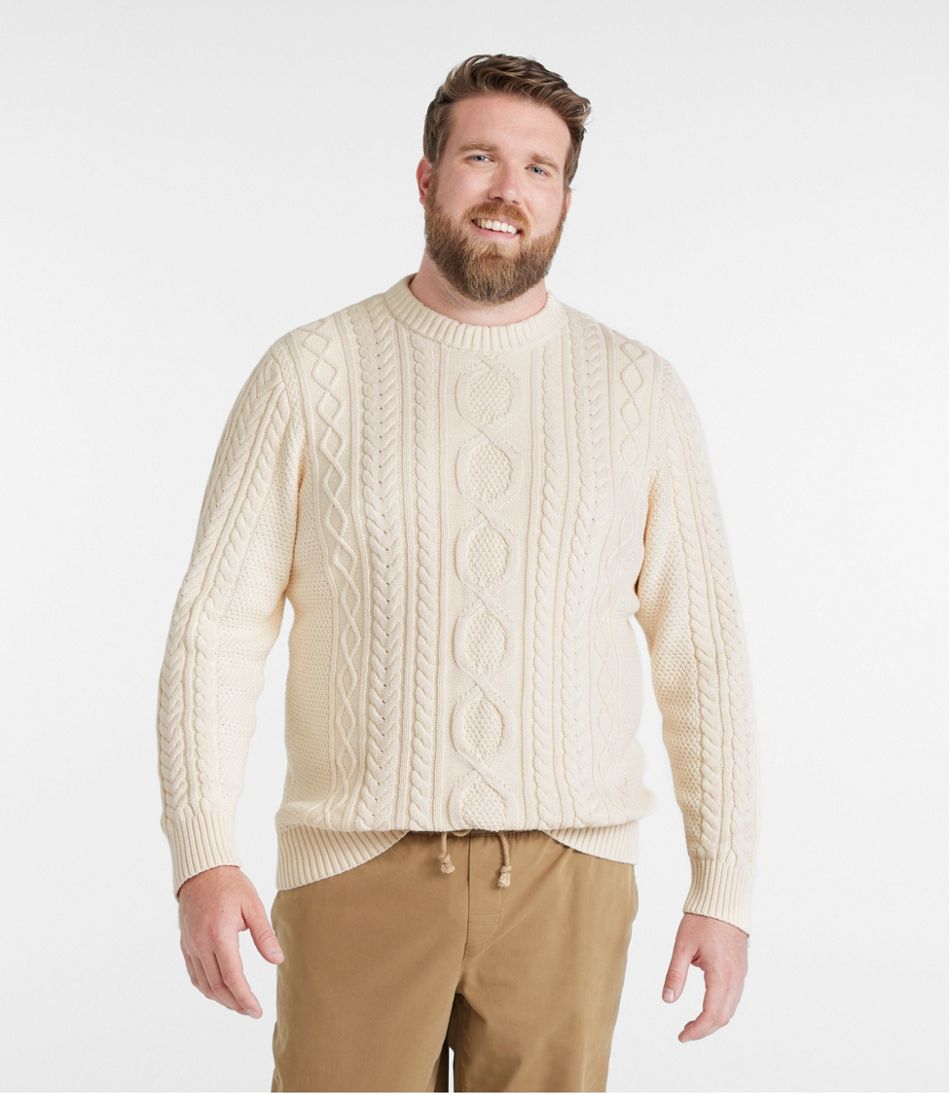 Men's Bean's Heritage Soft Cotton Fisherman Sweater, Crewneck - Image 4