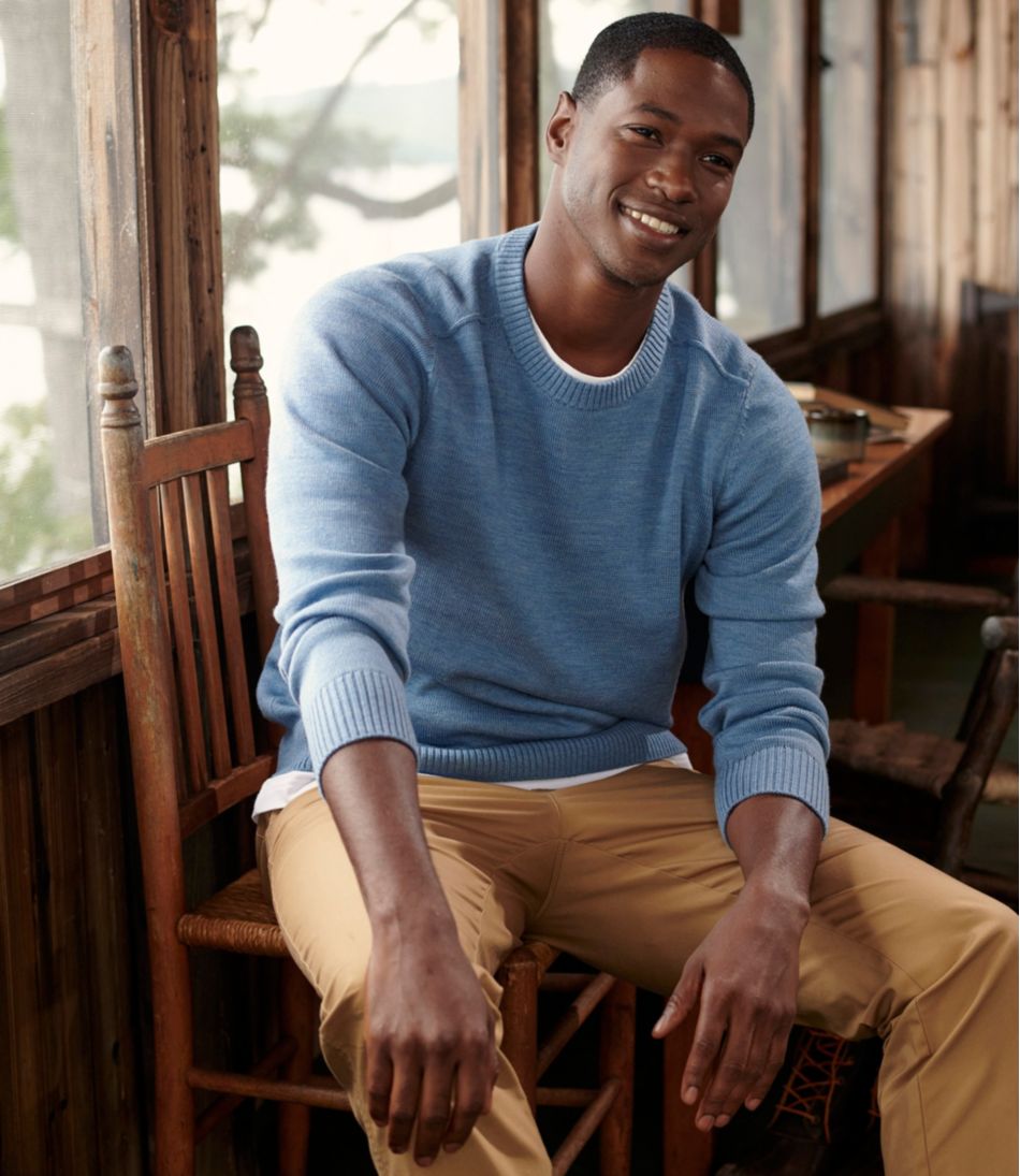 Men's Essential Merino Sweater, Crewneck - Image 8