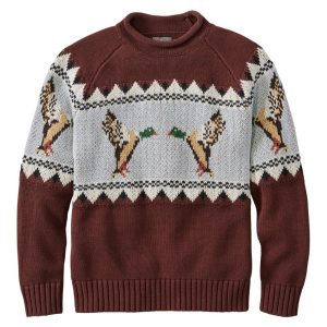 Men's Signature Organic Cotton Rollneck Sweater, Fair Isle