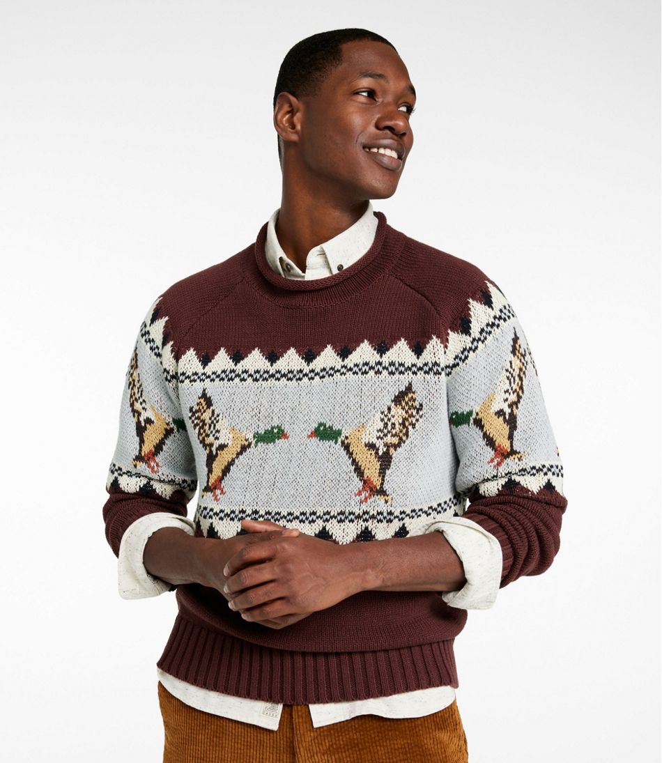 Men's Signature Organic Cotton Rollneck Sweater, Fair Isle - Image 2