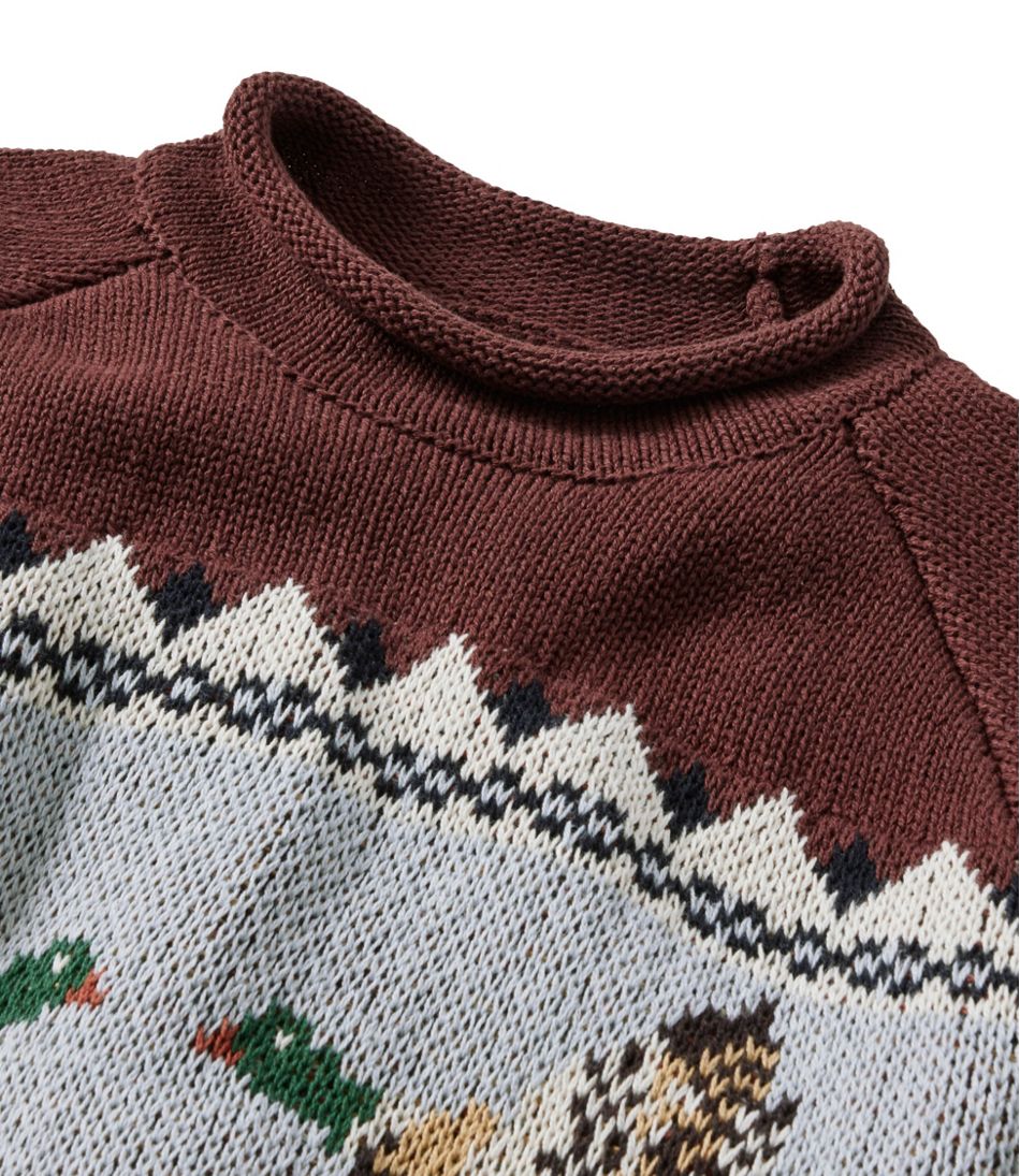 Men's Signature Organic Cotton Rollneck Sweater, Fair Isle - Image 6