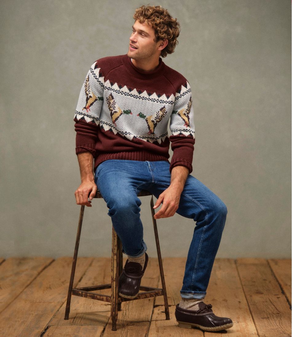 Men's Signature Organic Cotton Rollneck Sweater, Fair Isle - Image 9