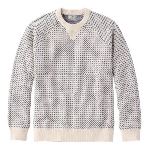 Men's Wicked Soft Cotton/Cashmere Sweater, Crewneck, Pattern