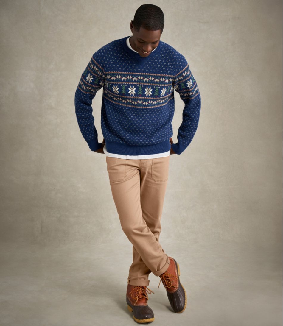 Men's Wicked Soft Cotton/Cashmere Sweater, Crewneck, Pattern - Image 10