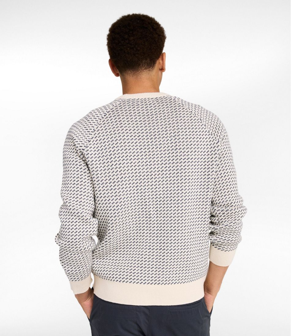 Men's Wicked Soft Cotton/Cashmere Sweater, Crewneck, Pattern - Image 3