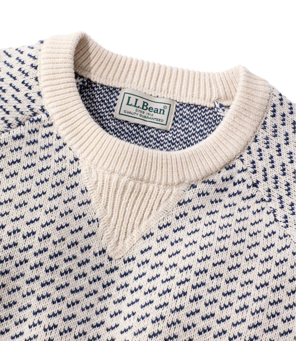 Men's Wicked Soft Cotton/Cashmere Sweater, Crewneck, Pattern - Image 6