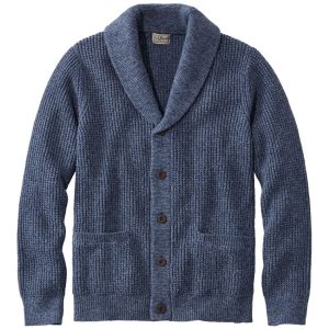 Men's Organic Cotton Waffle Sweater, Cardigan