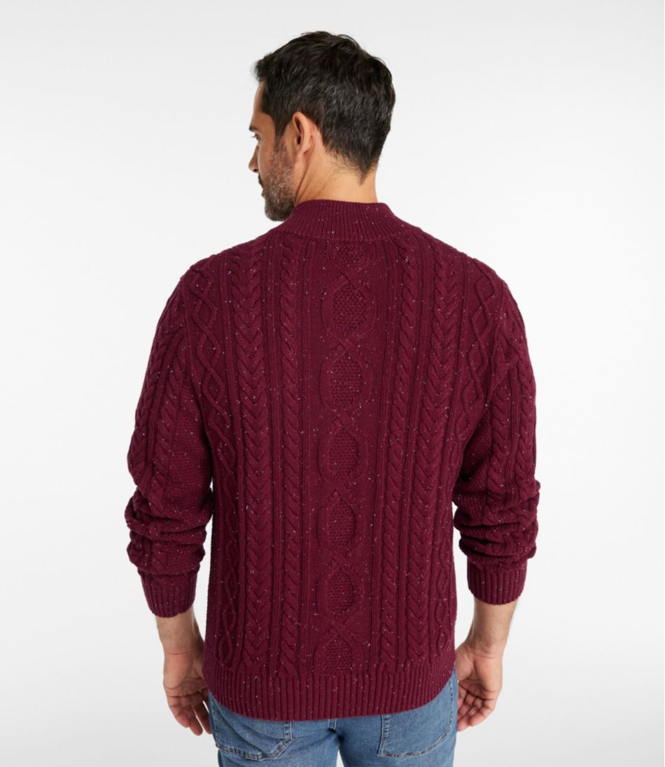 Men's Bean's Heritage Soft Cotton Fisherman Sweater, Button-Mock - Image 3