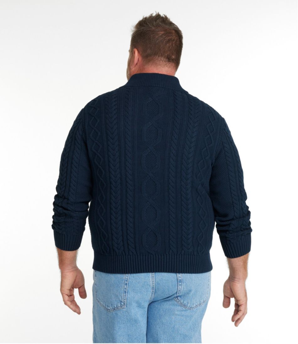 Men's Bean's Heritage Soft Cotton Fisherman Sweater, Button-Mock - Image 5