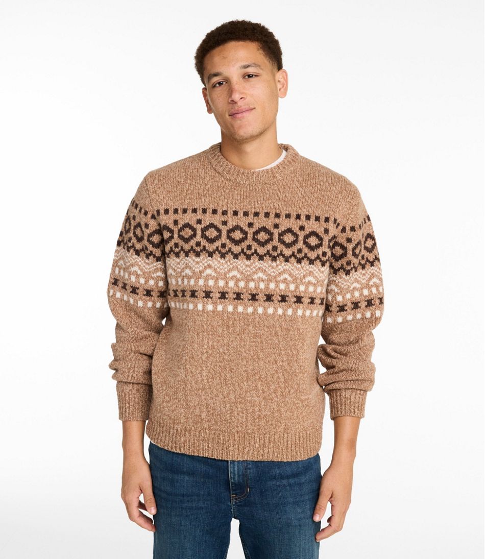 Men's Bean's Classic Ragg Wool Sweater, Crewneck, Fair Isle - Image 2