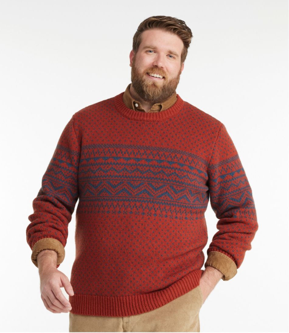 Men's Bean's Classic Ragg Wool Sweater, Crewneck, Fair Isle - Image 4