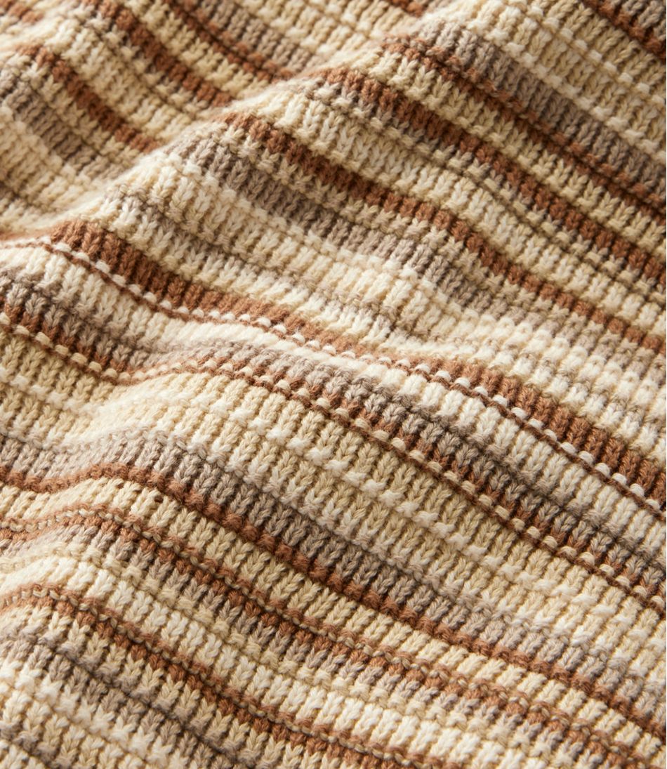 Men's Sunwashed Textured Cotton Sweater, Crewneck, Stripe - Image 5