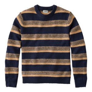 Men's Bean's Classic Ragg Wool Sweater, Crewneck, Stripe