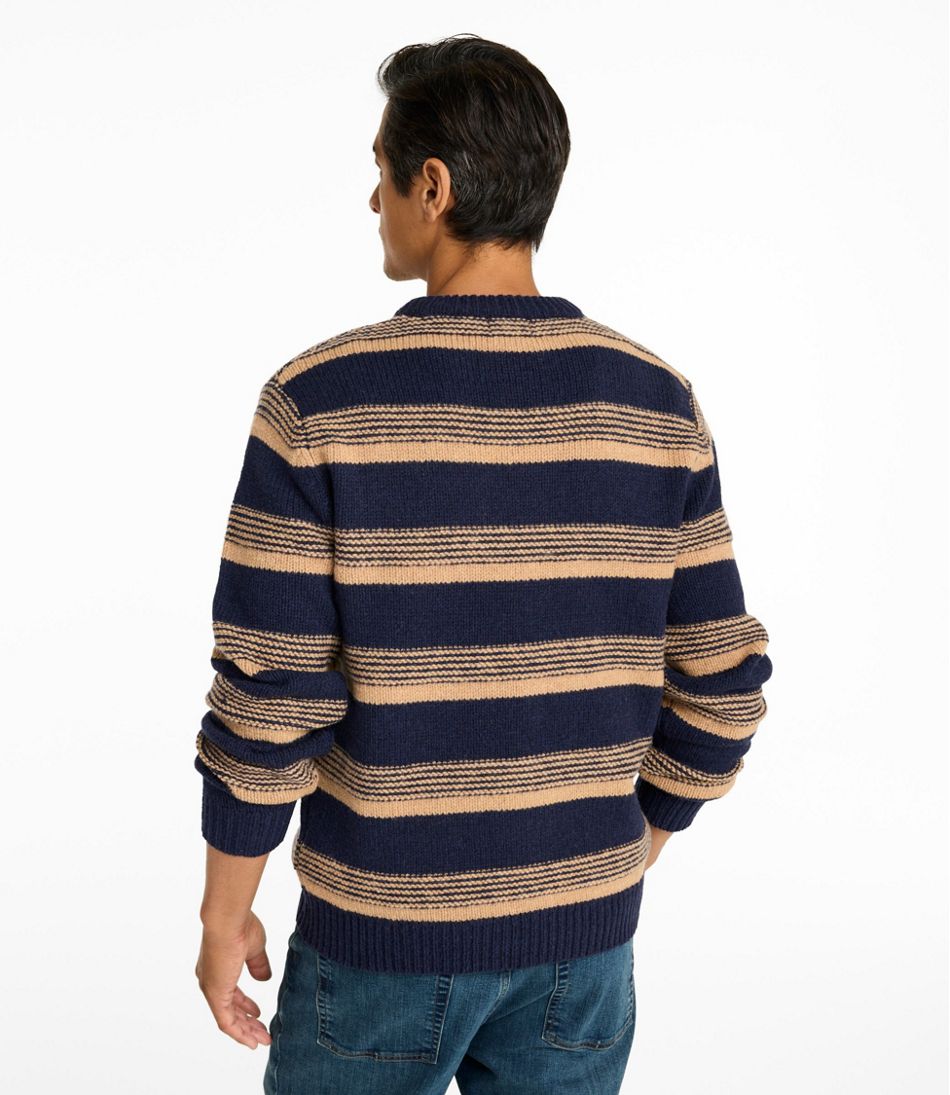 Men's Bean's Classic Ragg Wool Sweater, Crewneck, Stripe - Image 3