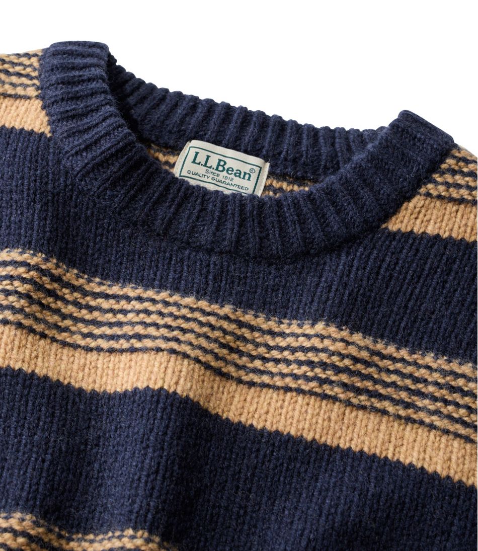 Men's Bean's Classic Ragg Wool Sweater, Crewneck, Stripe - Image 4