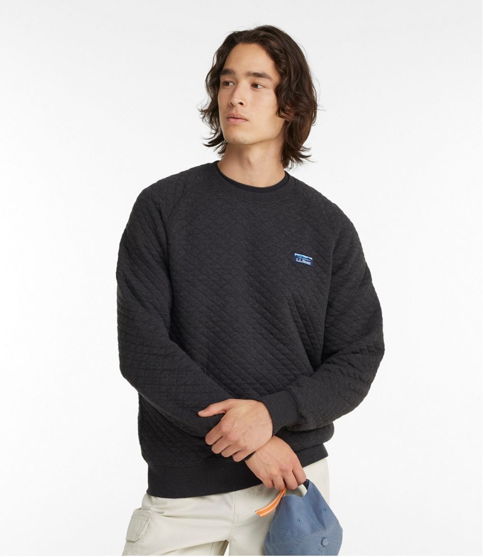 Men's Quilted Sweatshirt, Crewneck - Image 2
