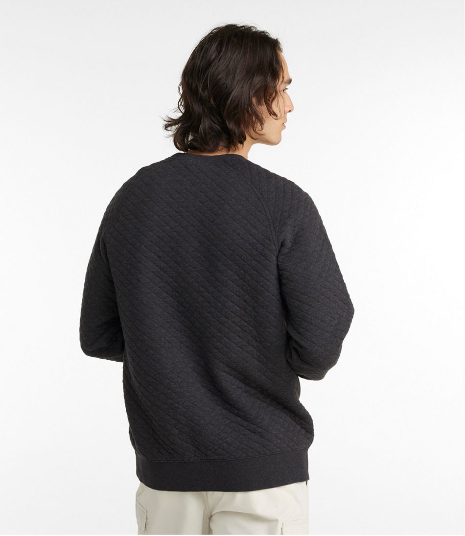 Men's Quilted Sweatshirt, Crewneck - Image 3