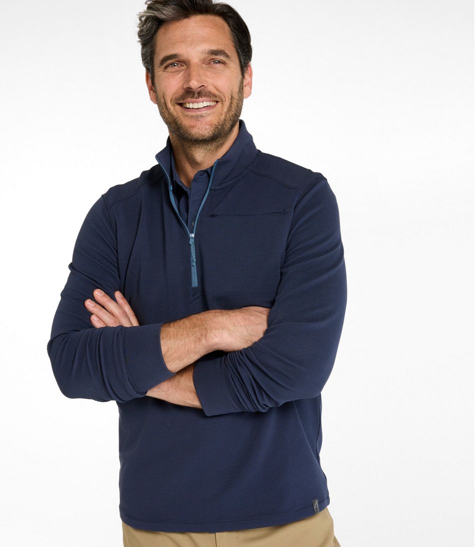 Men's VentureStretch Ottoman-Rib Pullover, Quarter-Zip - Image 2