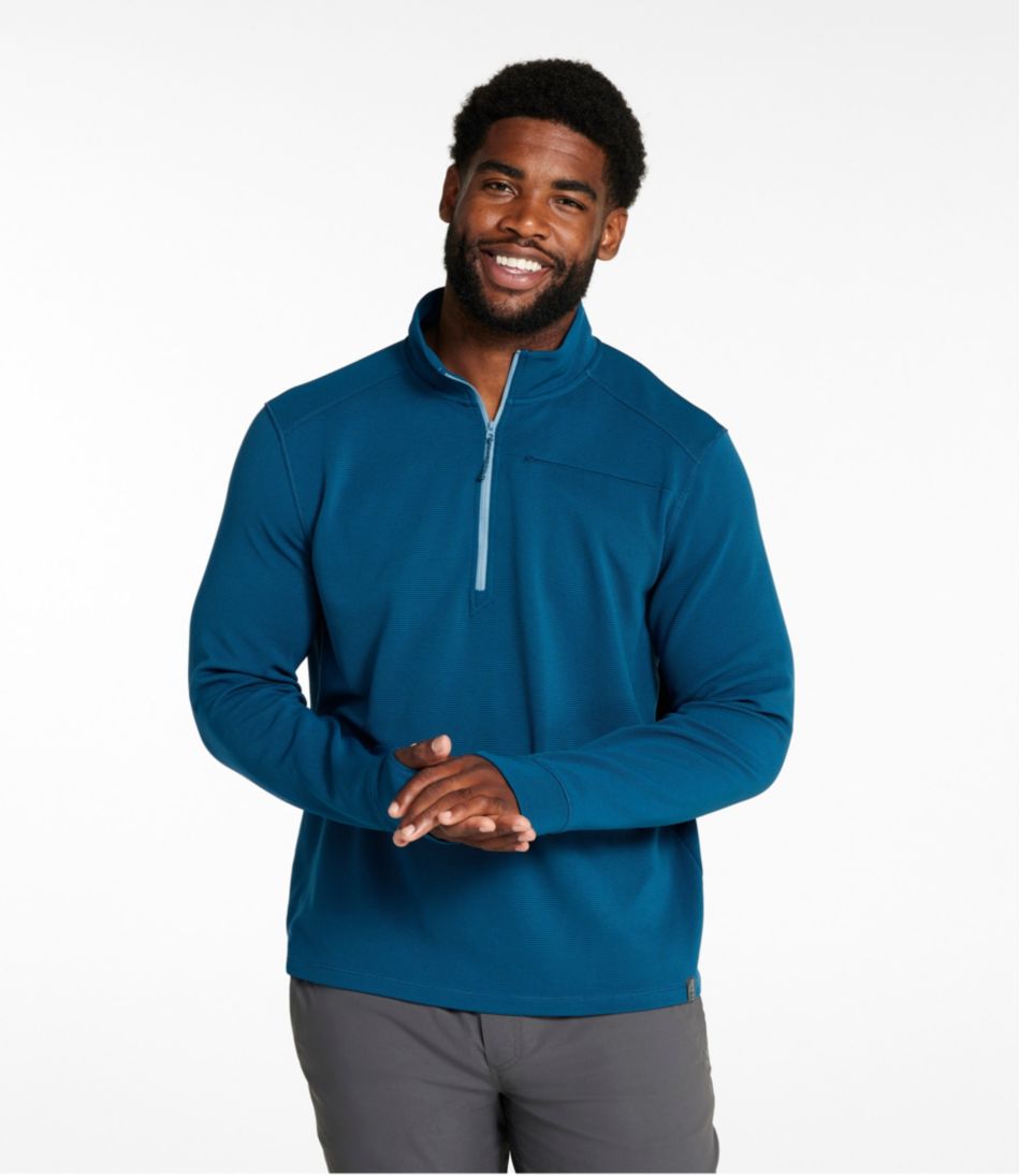 Men's VentureStretch Ottoman-Rib Pullover, Quarter-Zip - Image 4
