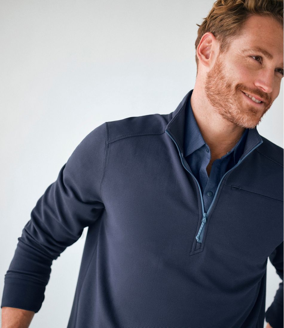Men's VentureStretch Ottoman-Rib Pullover, Quarter-Zip - Image 9