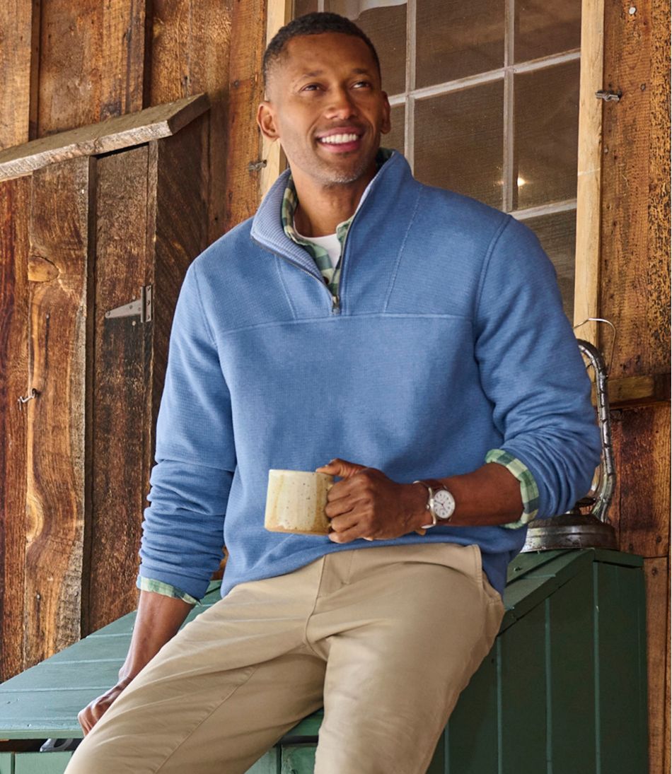 Men's All Seasons Textured Sweats, Quarter-Zip - Image 12