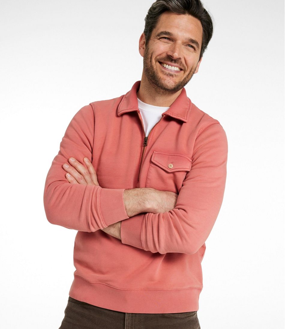 Men's Sunwashed Sweatshirt, Quarter-Zip Polo, Long-Sleeve - Image 2