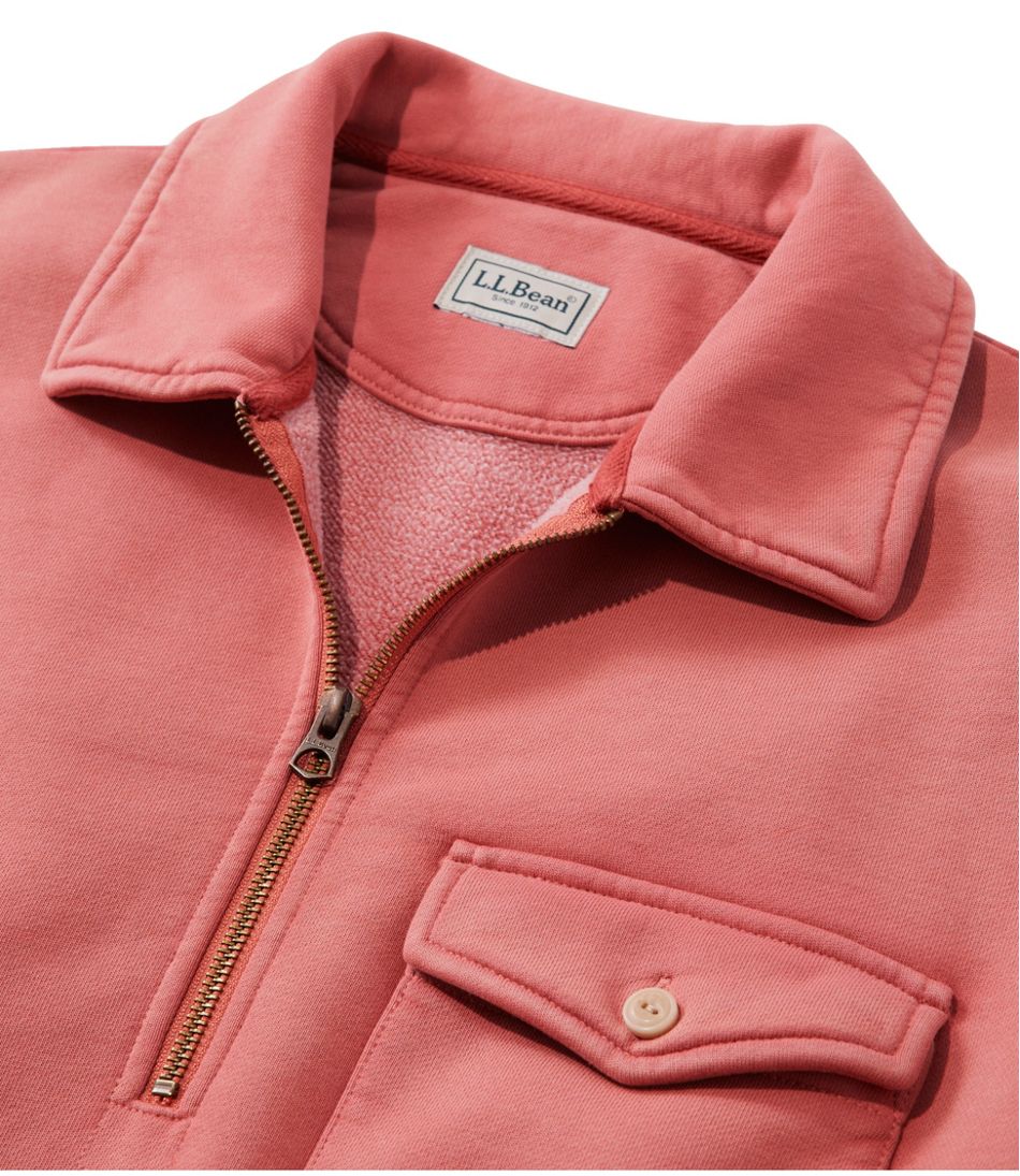 Men's Sunwashed Sweatshirt, Quarter-Zip Polo, Long-Sleeve - Image 6