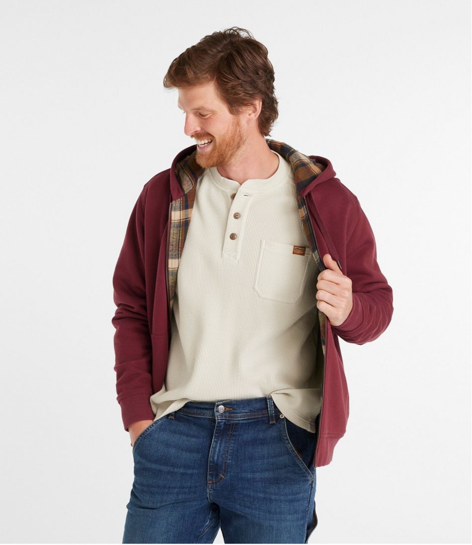 Men's Katahdin Iron Works? Hooded Sweatshirt, Flannel-Lined - Image 2