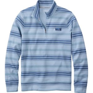 Men's Comfort Stretch Performance? Piqu??, Quarter-Zip Pullover, Stripe