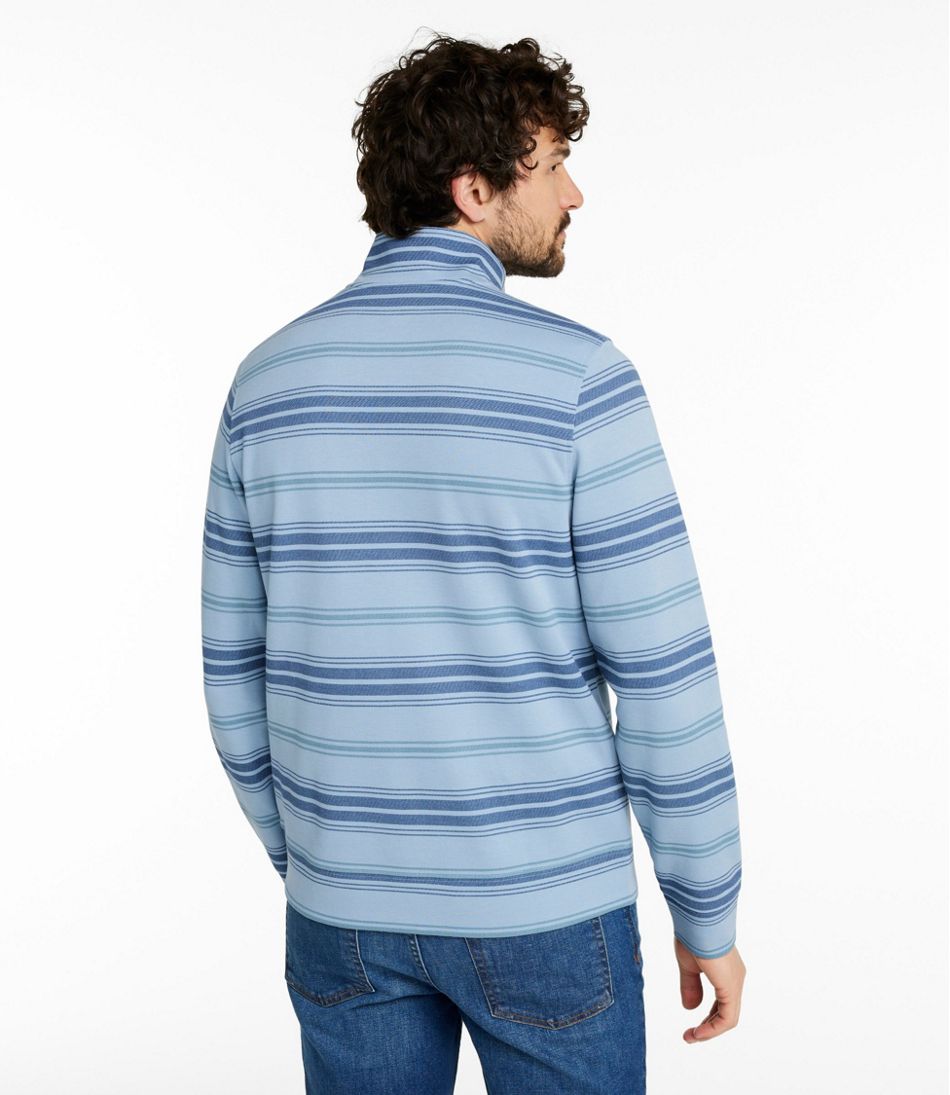 Men's Comfort Stretch Performance? Piqu??, Quarter-Zip Pullover, Stripe - Image 3