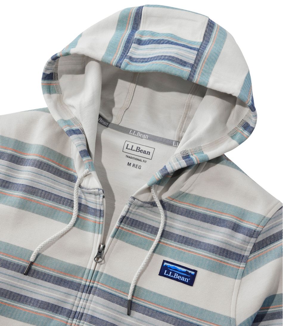 Men's Comfort Stretch Performance? Piqu??, Full-Zip Hoodie, Stripe - Image 6