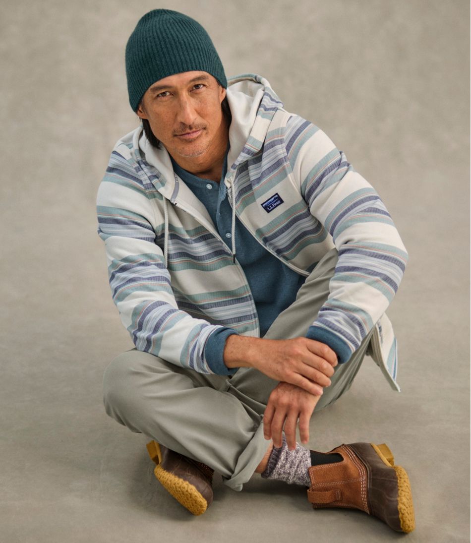 Men's Comfort Stretch Performance? Piqu??, Full-Zip Hoodie, Stripe - Image 8