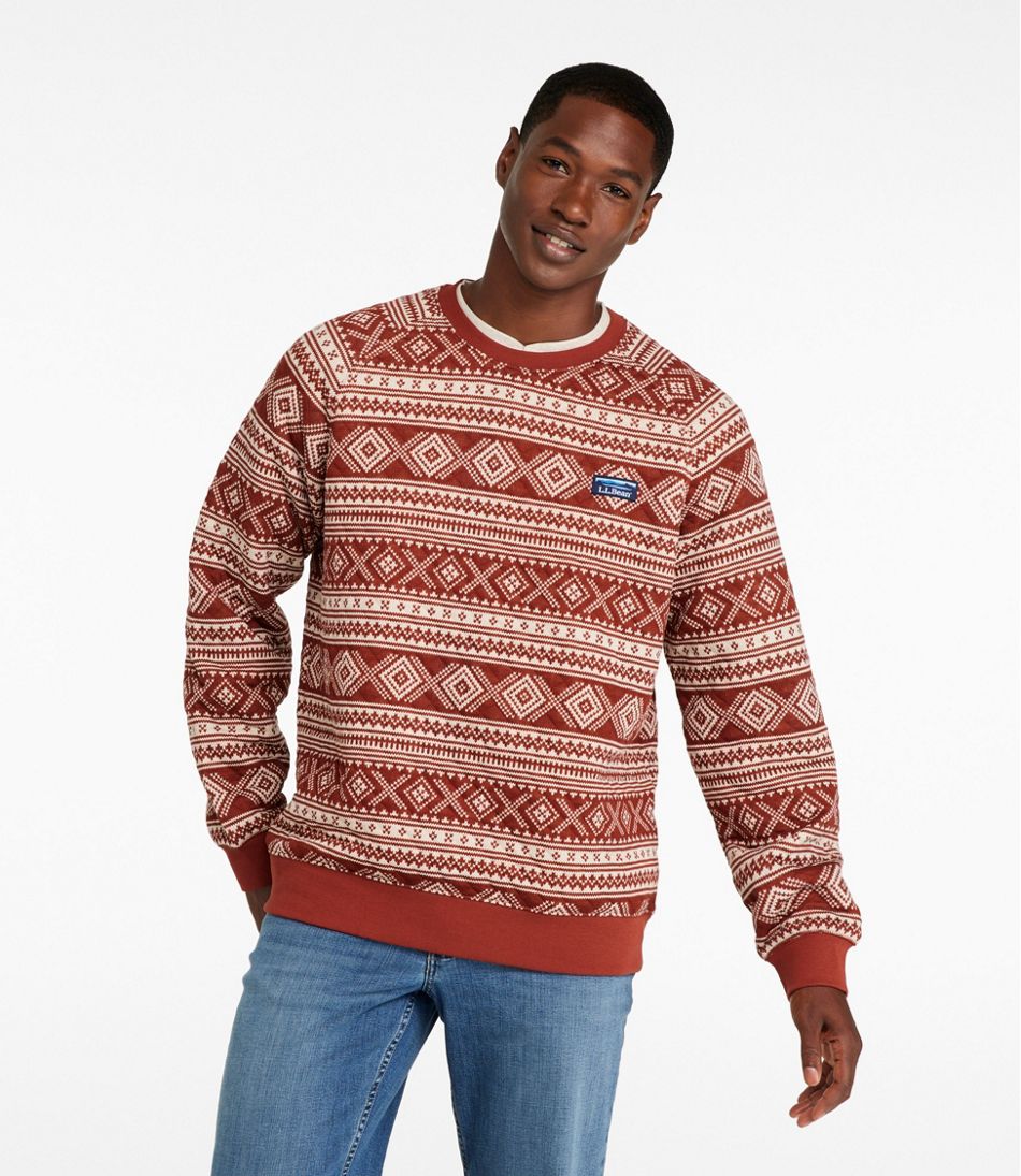Men's Bean's Quilted Sweatshirt, Crewneck, Print - Image 2