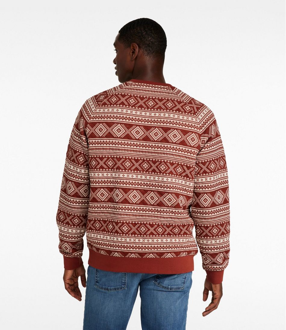 Men's Bean's Quilted Sweatshirt, Crewneck, Print - Image 3
