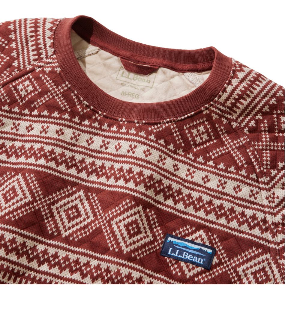 Men's Bean's Quilted Sweatshirt, Crewneck, Print - Image 4