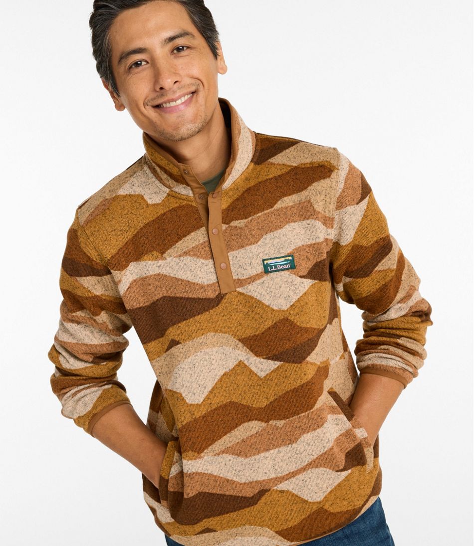 Men's L.L.Bean Sweater Fleece Pullover, Print - Image 2