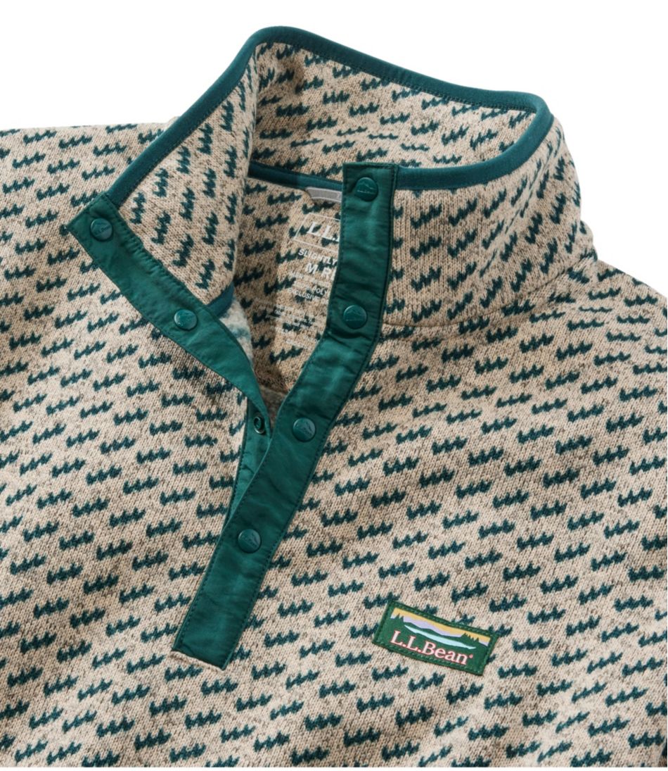 Men's L.L.Bean Sweater Fleece Pullover, Print - Image 6